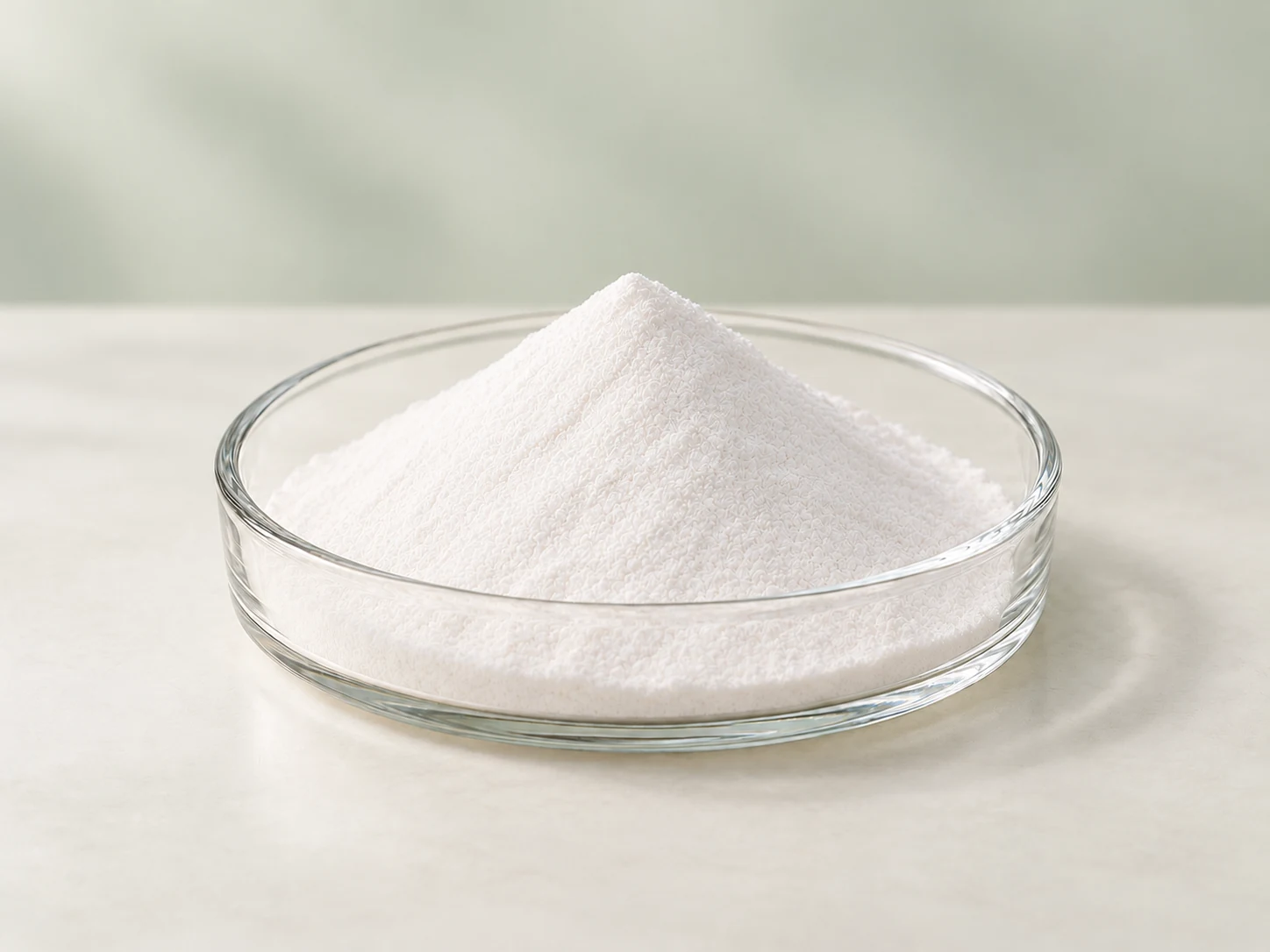 Sodium hyaluronate powder in a laboratory formulation setting